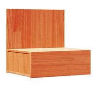 vidaXL Comodino Marrone in Cera in Legno Massello di Pino 42x32,5x40 cm, da Montare a Muro, Retangolare, Stile Tradizionale, Contenitore, Montaggio Necessario, Solo per Interni, Pulizia con Un Panno