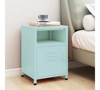 vidaXL Comodino Menta 35x35x51 cm in Acciaio