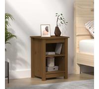 vidaXL Comodino Miele 40x35x55 cm in Legno Massello di Pino