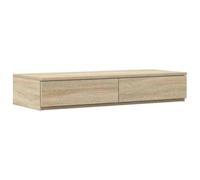 vidaXL Comodino Minimalista in Rovere Sonoma con 2 Cassetti di Stoccaggio, Legno Ingegnirizzato, Tavolo Elegante per la Camera da Letto, Dimensioni Compatte 80 x 36,5 x 16,5 cm
