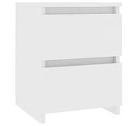 vidaXL Comodino Moderno Elegante Robusto con Cassetti Portaoggetti Armadietto Comò Cassettiera Versatile Bianco 30x30x40 cm in Multistrato