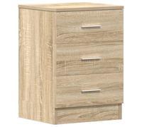 vidaXL Comodino Moderno Elegante Robusto con Cassetti Portaoggetti Armadietto Comò Cassettiera Versatile Rovere Sonoma 38x35x56 cm in Truciolato