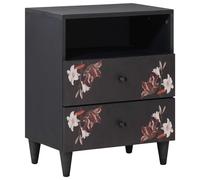 vidaXL Comodino Multicolore 50 x 33 x 60 cm Legno di mango massello