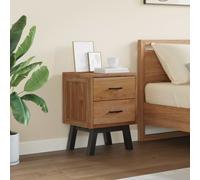 vidaXL Comodino Naturale 40 x 35 x 55 cm Legno di teak solido