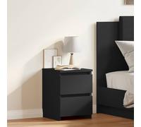 vidaXL Comodino Nero 30x30x40 cm in Legno Multistrato