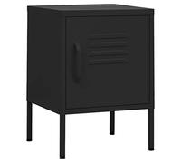vidaXL Comodino Nero 35x35x51 cm in Acciaio
