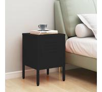 vidaXL Comodino Nero 35x35x51 cm in Acciaio