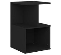 vidaXL Comodino Nero 35x35x55 cm in Legno Multistrato