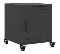 vidaXL Comodino Nero 36x39x43,5 cm in Acciaio, armadietto, armadietto Laterale, mobili per Camera da Letto, Comodino, armadietto per Letto