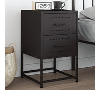 vidaXL Comodino Nero 36x39x60,5 cm in Acciaio