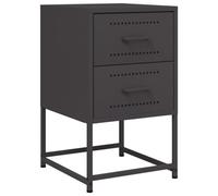 vidaXL Comodino Nero 36x39x60,5 cm in Acciaio