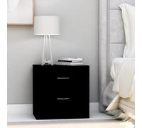 vidaXL Comodino Nero 40x30x40 cm in Legno Multistrato