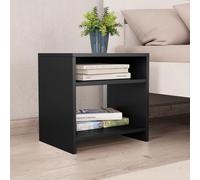 vidaXL Comodino Nero 40x30x40 cm in Legno Multistrato