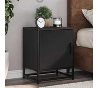 vidaXL Comodino Nero 40x31x50 cm Legno Multistrato e Metallo
