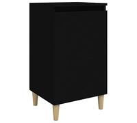 vidaXL Comodino Nero 40x35x70 cm in Legno Multistrato