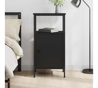 vidaXL Comodino Nero 41x31x80 cm in Legno Multistrato