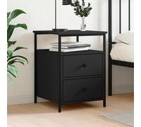 vidaXL Comodino Nero 44x45x60 cm in Legno Multistrato