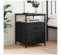 vidaXL Comodino Nero 44x45x60 cm in Legno Multistrato