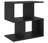 vidaXL Comodino Nero 50x30x51,5 cm in Legno Multistrato