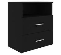 vidaXL Comodino Nero 50x32x60 cm