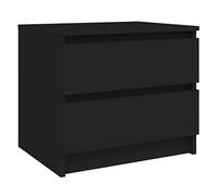 vidaXL Comodino Nero 50x39x43,5 cm in Legno Multistrato