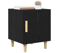 vidaXL Comodino nero effetto quercia 40 x 40 x 50 cm, materiale in legno, spazioso, comodino compatto, tavolo stretto, design moderno, perfetto per la camera da letto
