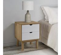 vidaXL Comodino OTTA Marrone e Grigio 45x39x57 cm in Legno di Pino