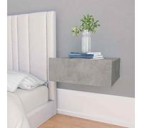 vidaXL Comodino Pensile Grigio Cemento 40x30x15cm in Legno Multistrato