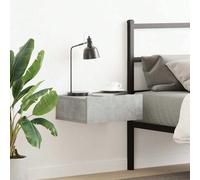 vidaXL Comodino Pensile Grigio Cemento 40x30x15cm in Legno Multistrato Caratterizzato da un design elegante e classico, questo comodino sarà un'aggiunta pratica e decorativa al vostro arredamento. Rea