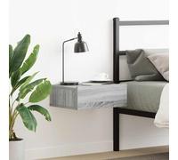 vidaXL Comodino Pensile Grigio Sonoma 40x30x15cm in Legno Multistrato