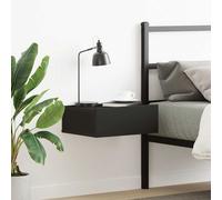 vidaXL Comodino Pensile Nero 40x30x15 cm in Legno Multistrato