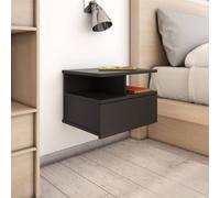 vidaXL Comodino Pensile Nero 40x31x27 cm in Legno Multistrato