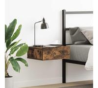 vidaXL Comodino Pensile Rovere Fumo 40x30x15 cm in Legno Multistrato