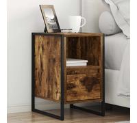 vidaXL Comodino Quercia Fumosa 39,5 x 30 x 50 cm Legno multistrato