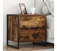 vidaXL Comodino Quercia Fumosa 50 x 39.5 x 50 cm Legno multistrato