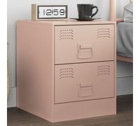 vidaXL Comodino Rosa 34,5x39x44 cm in Acciaio