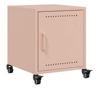 vidaXL Comodino Rosa 36x38,5x43,5 cm in Acciaio, armadietto, armadietto Laterale, mobili per Camera da Letto, Comodino, armadietto per Letto