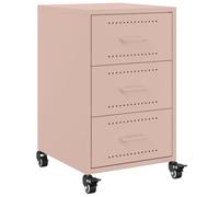 vidaXL Comodino Rosa 36x39x59 cm in Acciaio