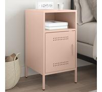 vidaXL Comodino Rosa 36x39x68 cm in Acciaio