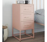 vidaXL Comodino Rosa 36x39x78 cm in Acciaio
