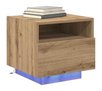 vidaXL Comodino in Quercia Artigianale con Cassetto | Comodino Compatto per Camera da Letto | Legno | Notte | Design Moderno | Uso Interno | Mobili Stand Solido | Magazzino Elegante