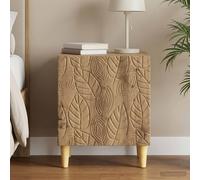 vidaXL Comodino in quercia artigianale, 43 x 34,5 x 50 cm, rettangolare, design semplice, ampio spazio, accessorio pratico per soggiorno e camera da letto
