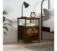 vidaXL Comodino Rovere Fumo 34x35,5x50 cm in Legno Multistrato