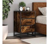 vidaXL Comodino Rovere Fumo 40x34,5x60 cm Legno Multistrato e Metallo