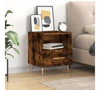 vidaXL Comodino Rovere Fumo 40x35x47,5 cm in Legno Multistrato
