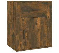 vidaXL Comodino Rovere Fumo 50x36x60 cm Legno Multistrato
