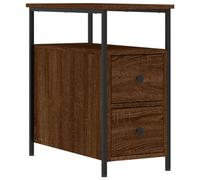 vidaXL Comodino Rovere Marrone 30x60x60 cm in Legno Multistrato