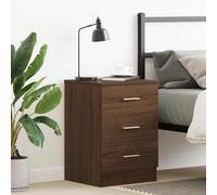 vidaXL Comodino Rovere Marrone 38x35x56 cm in Legno Multistrato