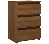 VIDAXL - Comodino Rovere Marrone 40x35x62,5 cm in Legno Multistrato