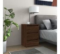 VIDAXL - Comodino Rovere Marrone 40x35x62,5 cm in Legno Multistrato